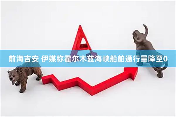 前海吉安 伊媒称霍尔木兹海峡船舶通行量降至0